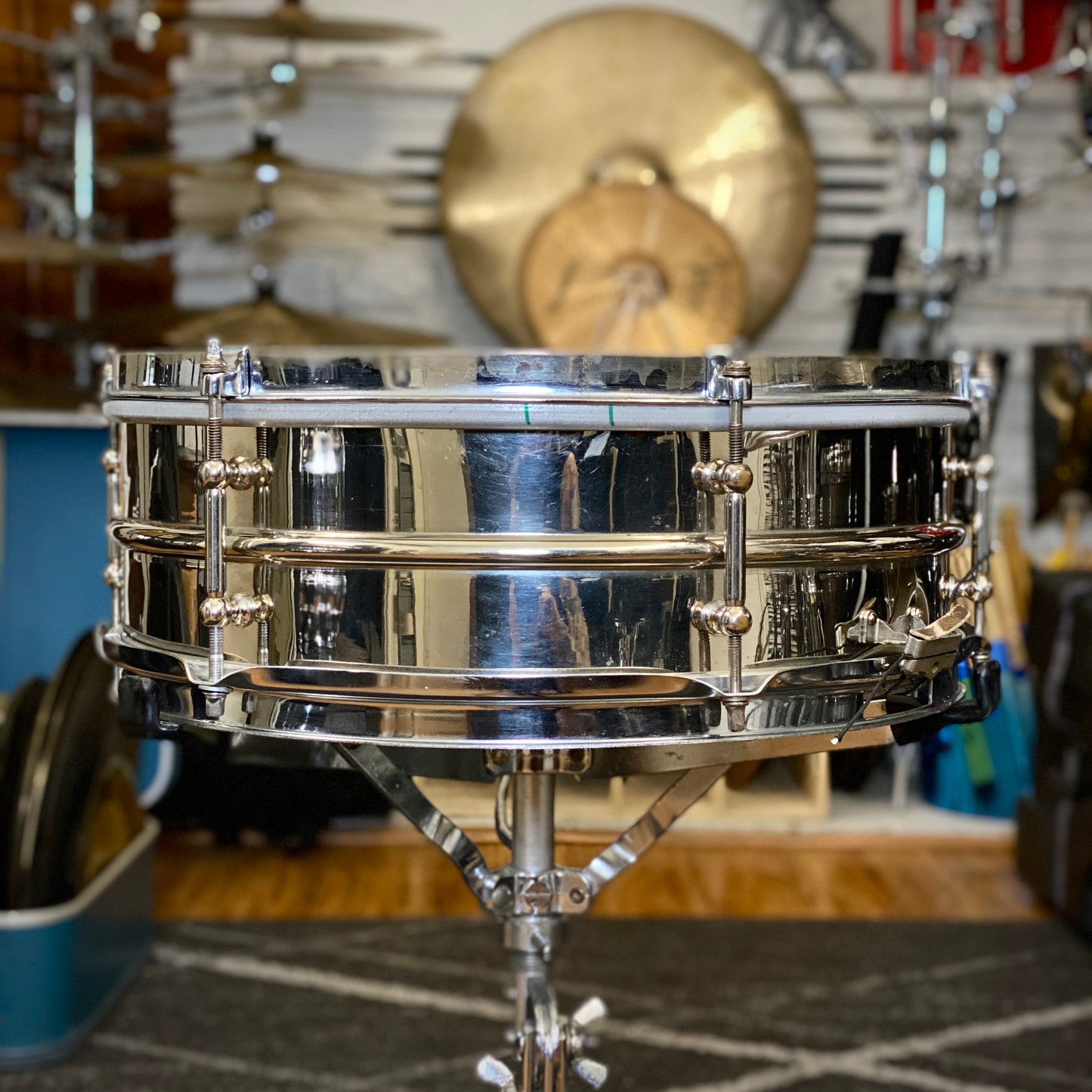 Ludwig 5x14 Universal Snare Drum 2 Piece Nickel Over Brass 1930’s