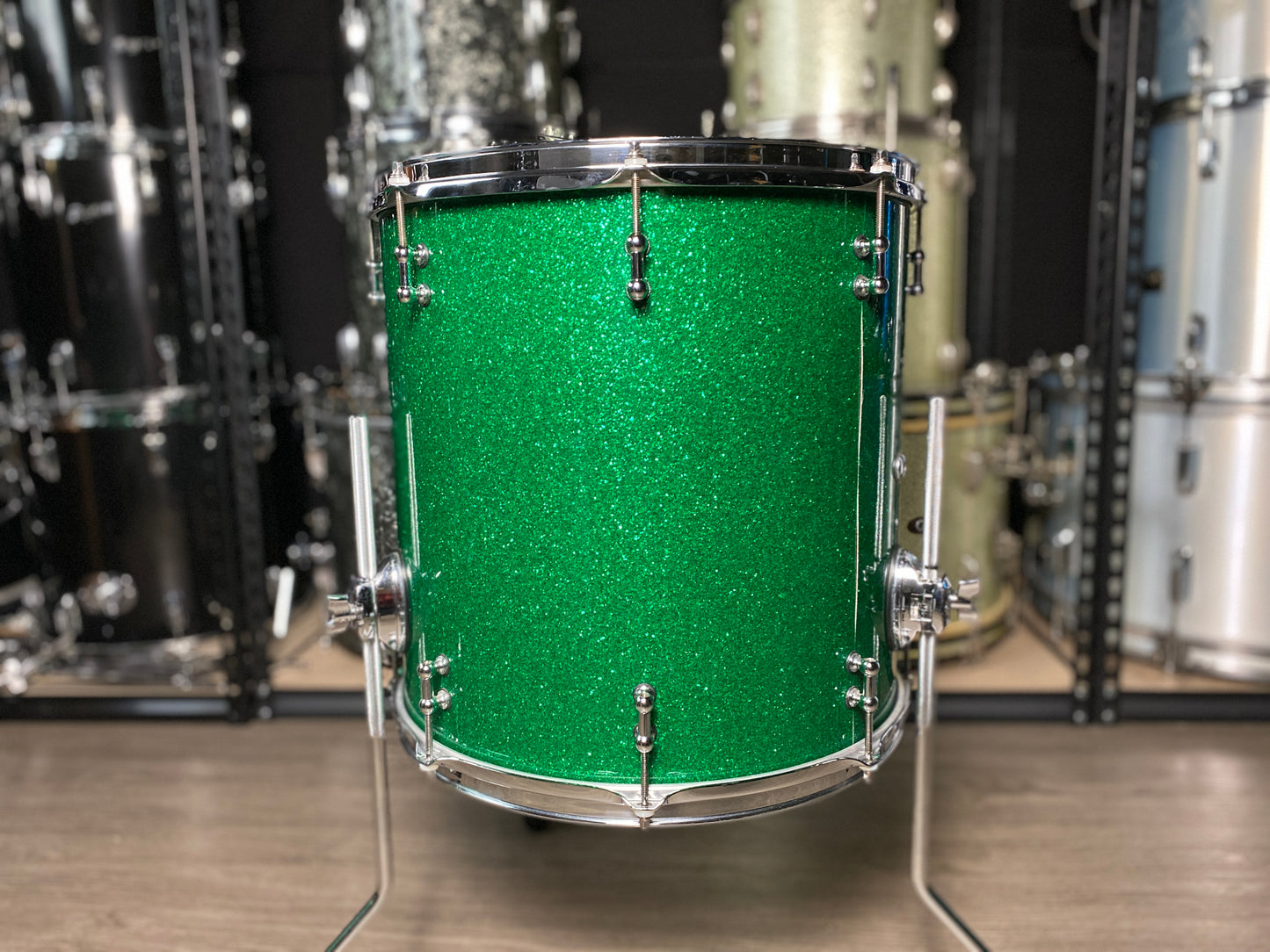 Orange County Custom Drum Kit 14/16/18/26 - Green Sparkle