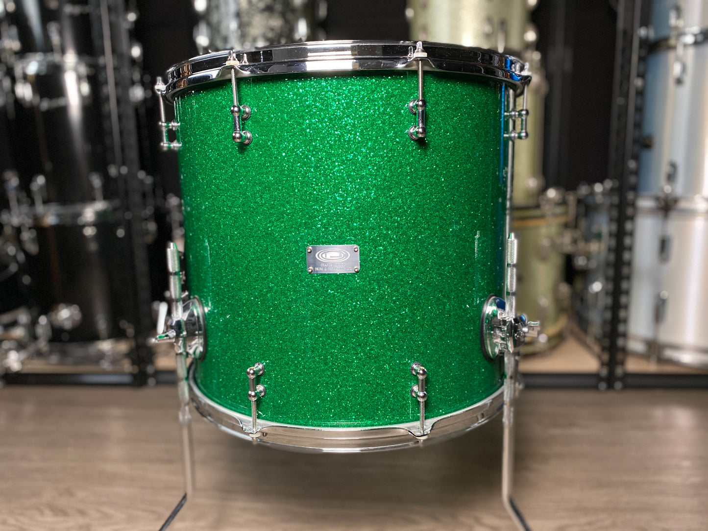 Orange County Custom Drum Kit 14/16/18/26 - Green Sparkle