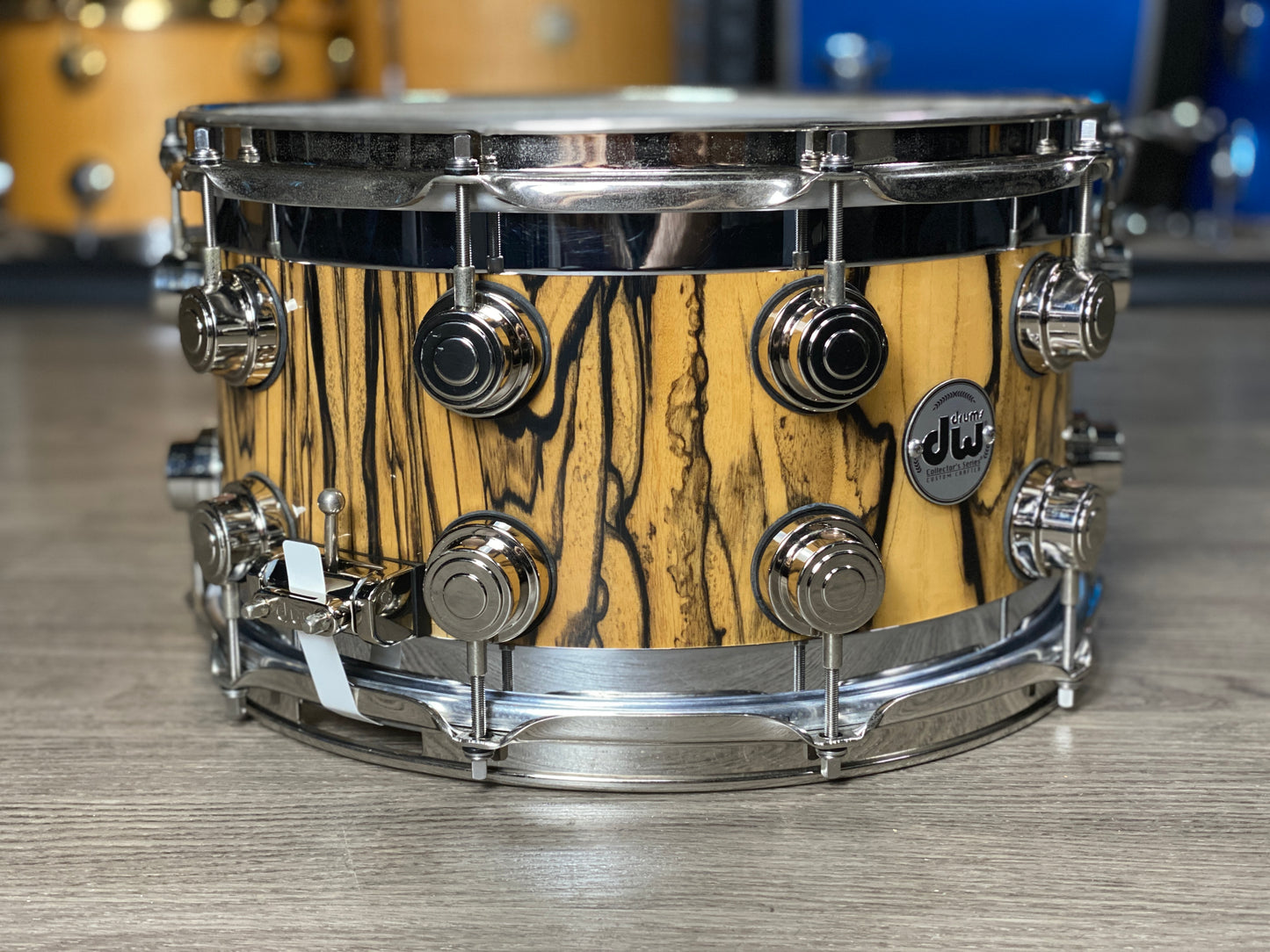 DW Collector’s Custom Series 8x14 Edge Snare Drum – Exotic Ivory Ebony