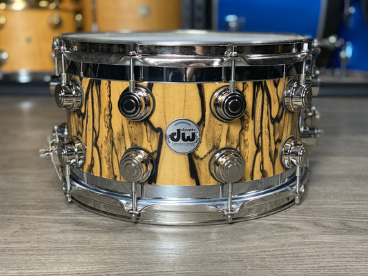 DW Collector’s Custom Series 8x14 Edge Snare Drum – Exotic Ivory Ebony