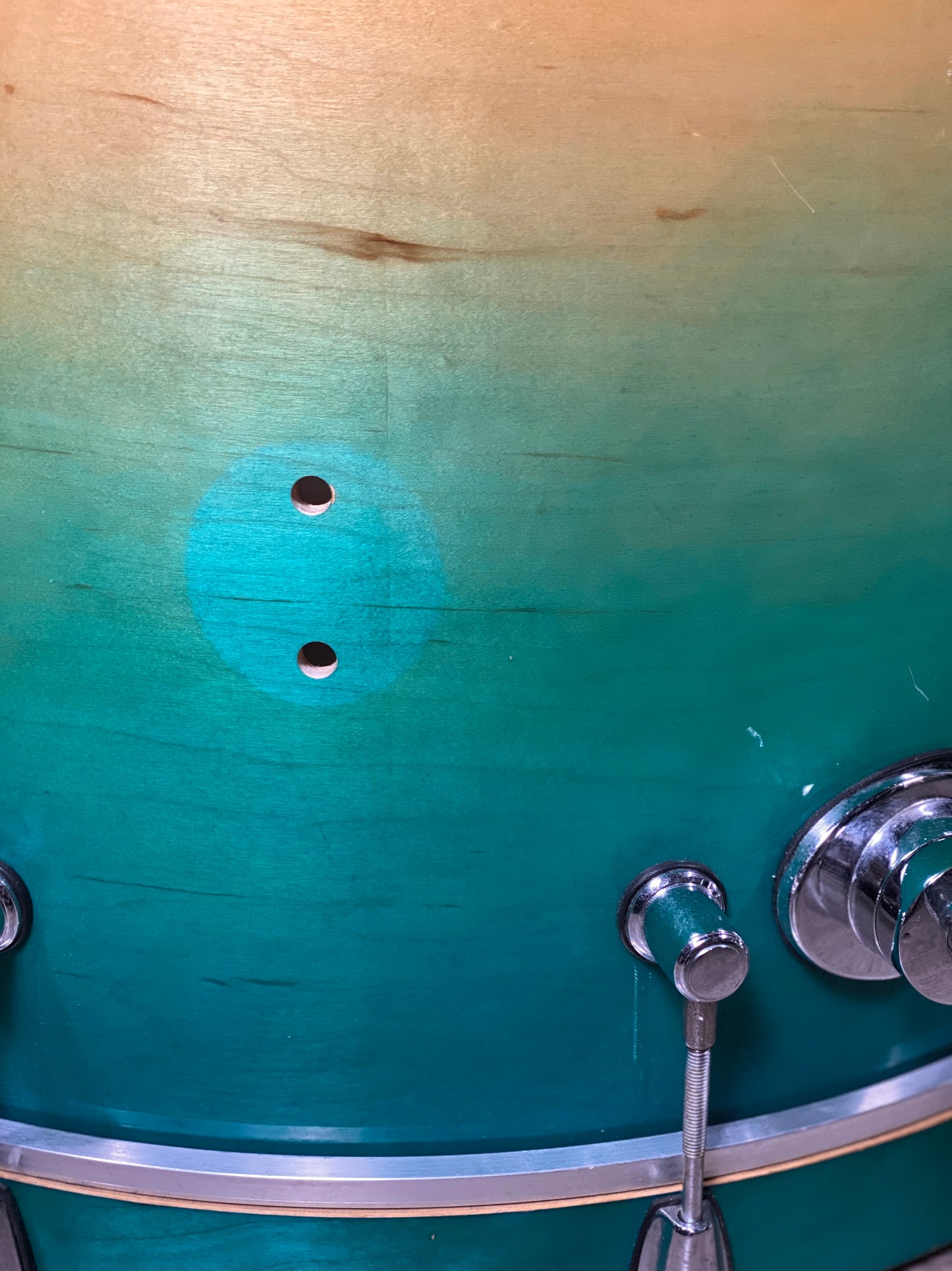 Custom USA Maple Drum Kit – Aqua Fade