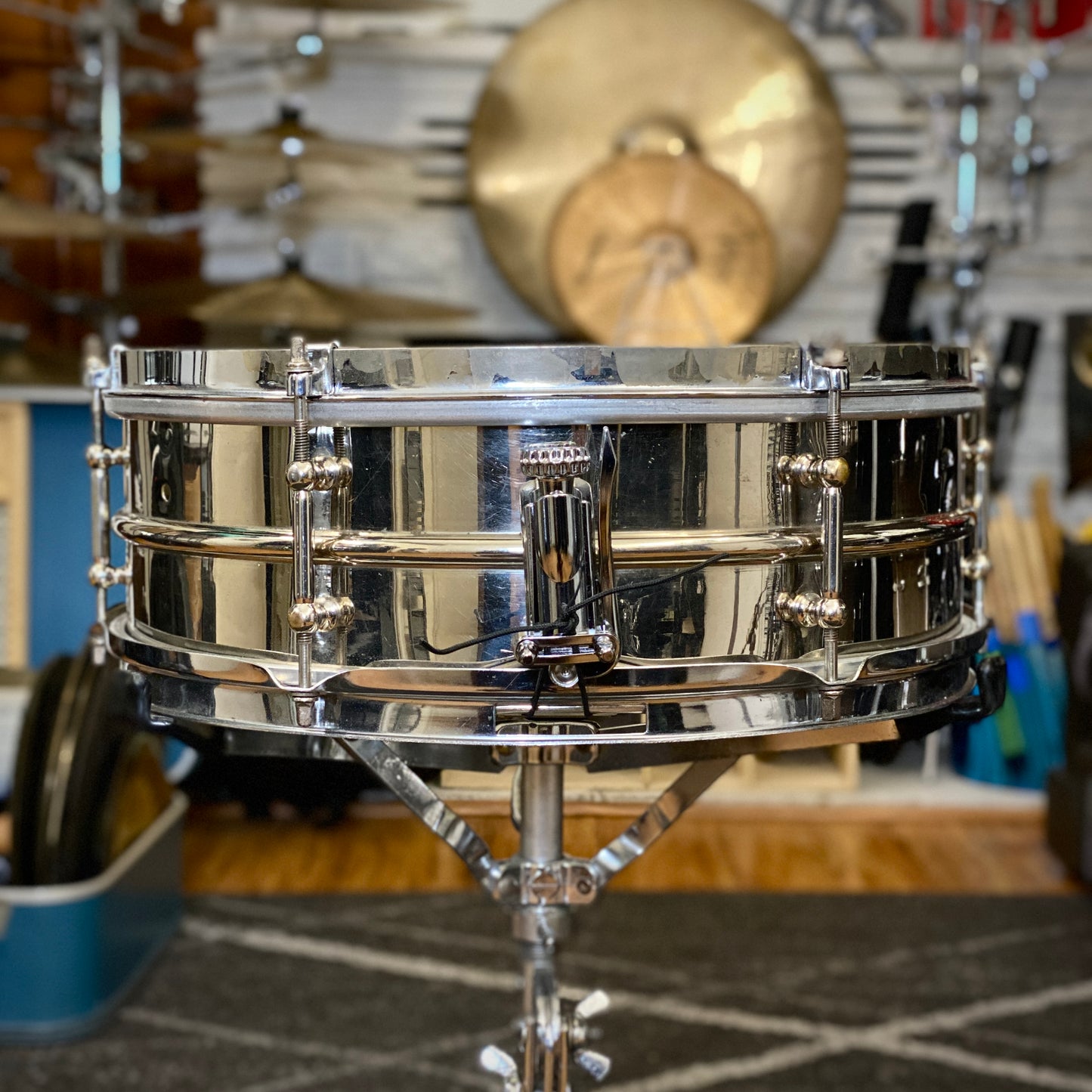 Ludwig 5x14 Universal Snare Drum 2 Piece Nickel Over Brass 1930’s