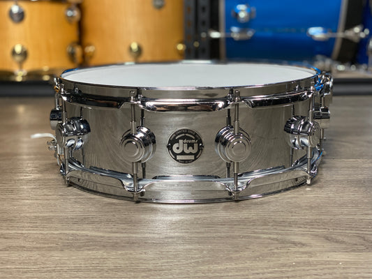 DW Collectors 5x14 Chrome Over Brass Snare – 1998