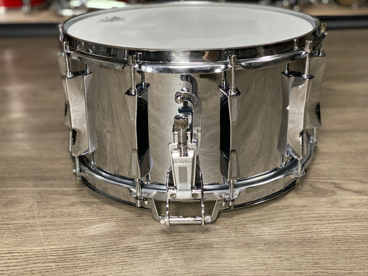Sonor 8x14 Phonic D508 Ferro Manganese Steel Snare Drum – 1980s