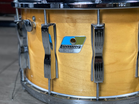 Ludwig 8x14 Coliseum 12 Lug Snare Drum 1980s