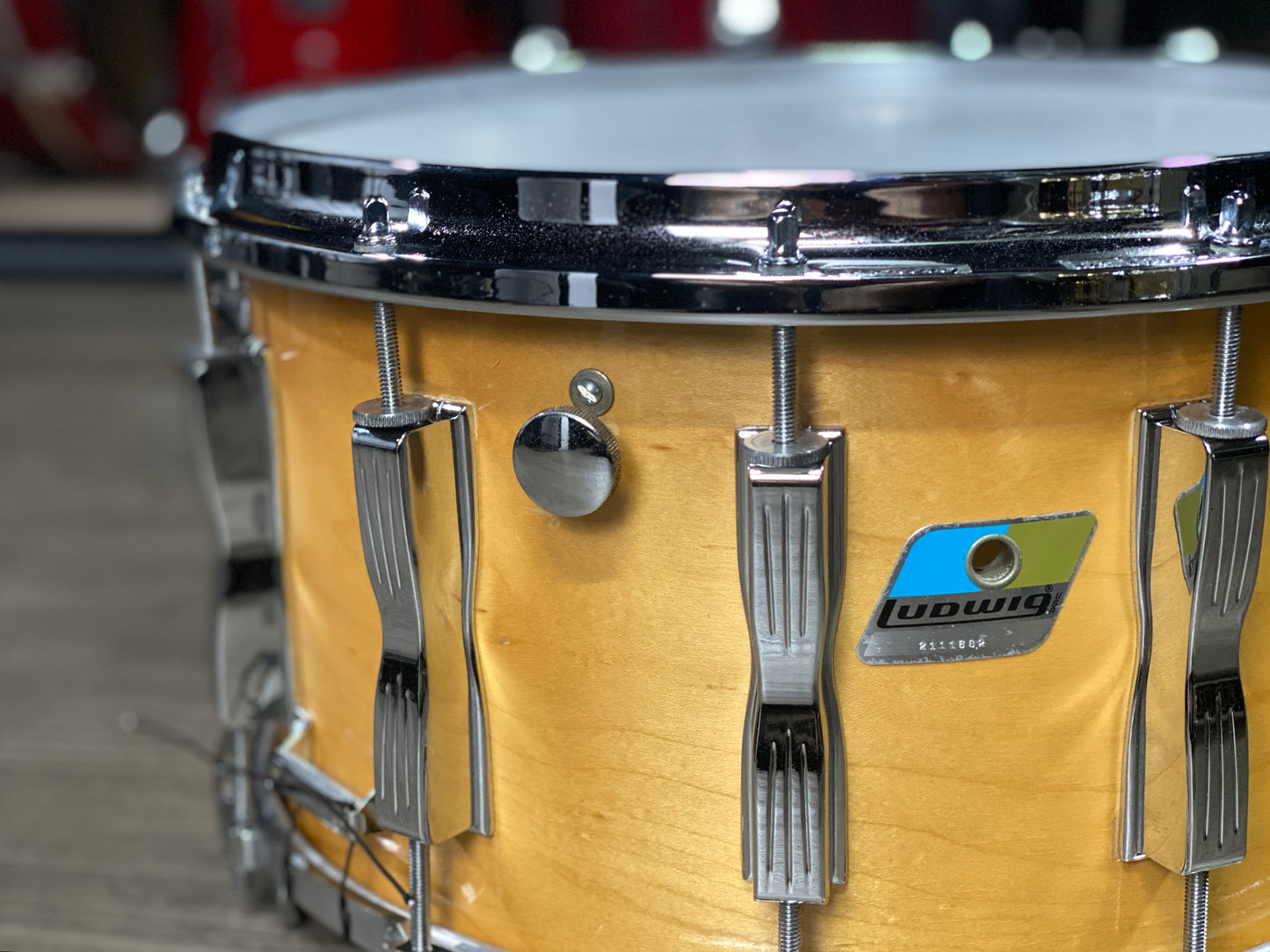 Ludwig 8x14 Coliseum 12 Lug Snare Drum 1980s