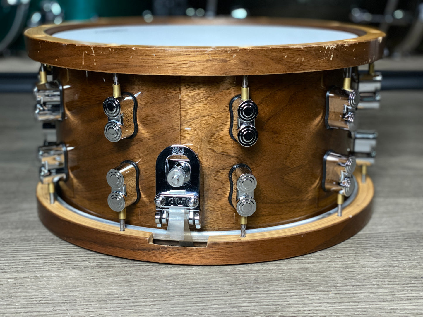 PDP 7.5x14” LTD Edition Maple and Walnut Snare With Walnut Hoops