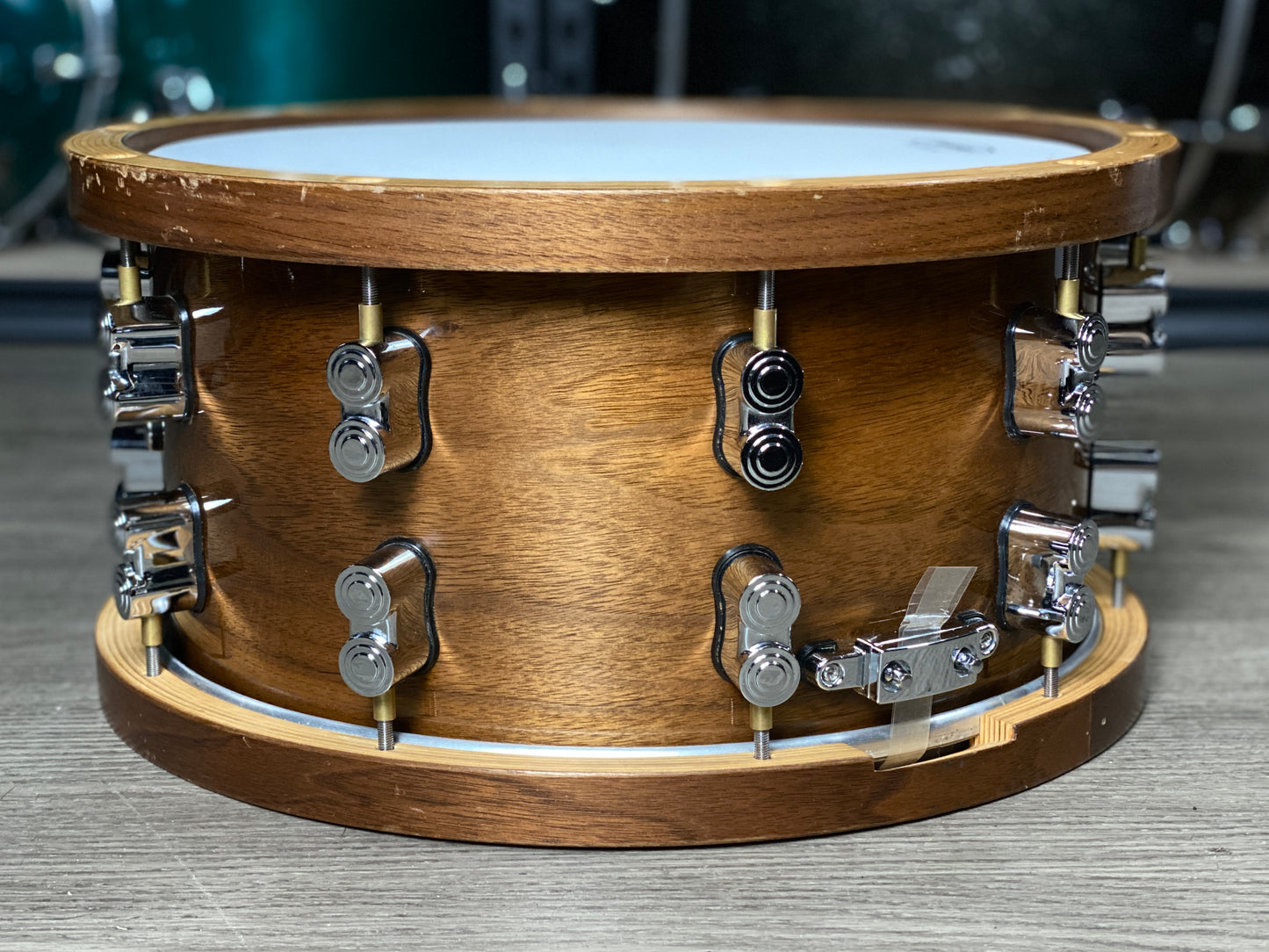 PDP 7.5x14” LTD Edition Maple and Walnut Snare With Walnut Hoops
