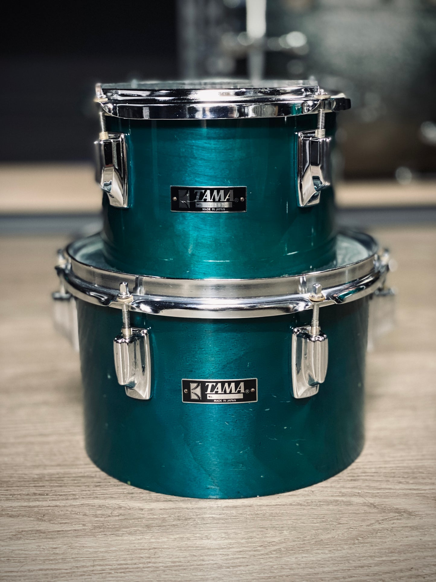 Tama Superstar 8” and 10” Concert Toms - Aqua Marine (1980s)