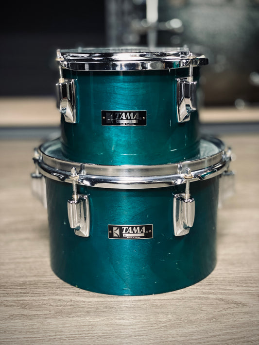 Tama Superstar 8” and 10” Concert Toms - Aqua Marine (1980s)