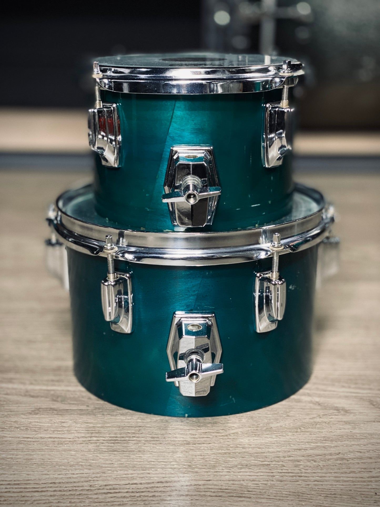 Tama Superstar 8” and 10” Concert Toms - Aqua Marine (1980s)