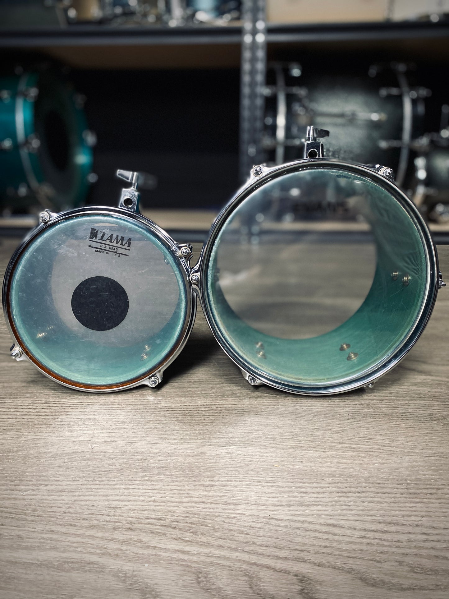 Tama Superstar 8” and 10” Concert Toms - Aqua Marine (1980s)
