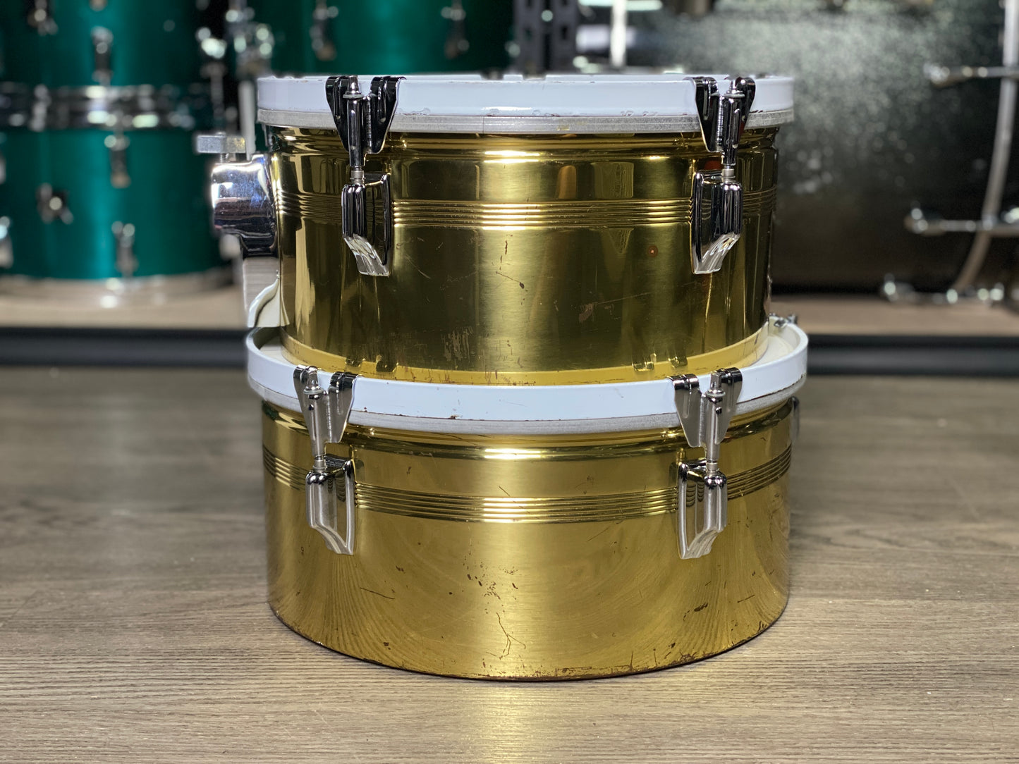 Rogers 13” / 14” Big R Brass Timbale Set – 1980s