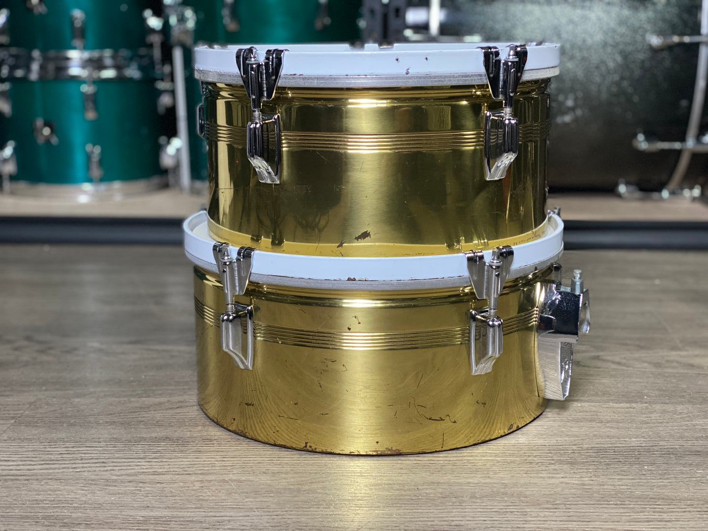 Rogers 13” / 14” Big R Brass Timbale Set – 1980s