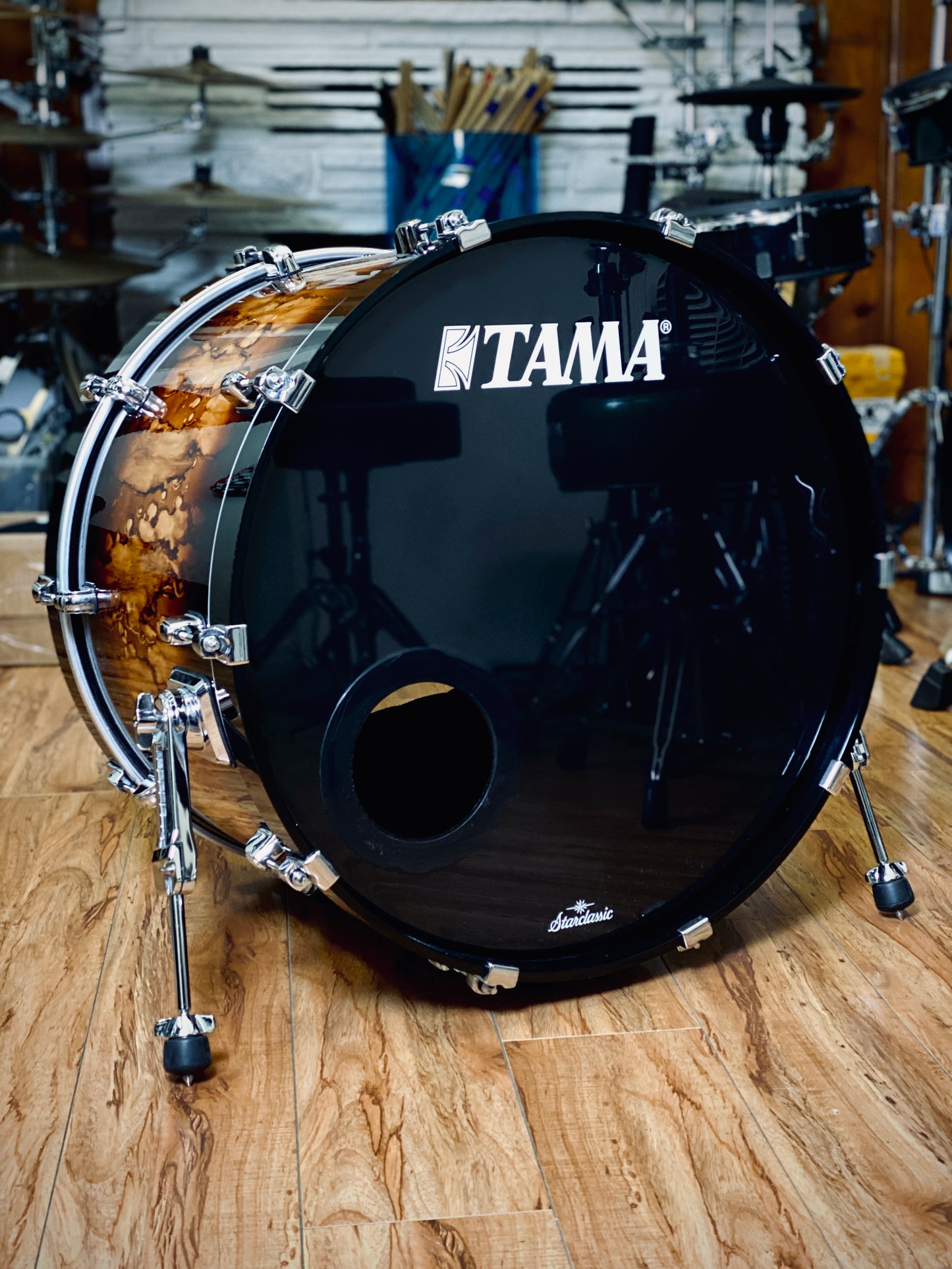 Tama Starclassic 24” Walnut/Birch Bass Drum – Molten Brown Burst