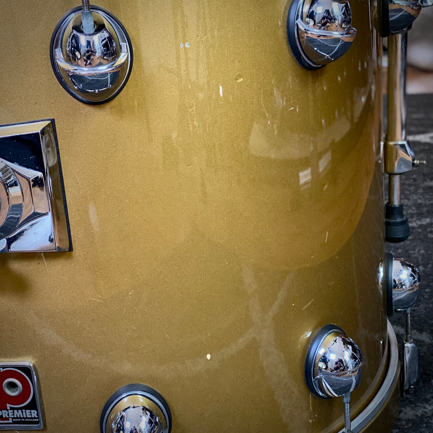 Premier Genista 10/12/14/22 Drum Kit Gold Lacquer - 1998