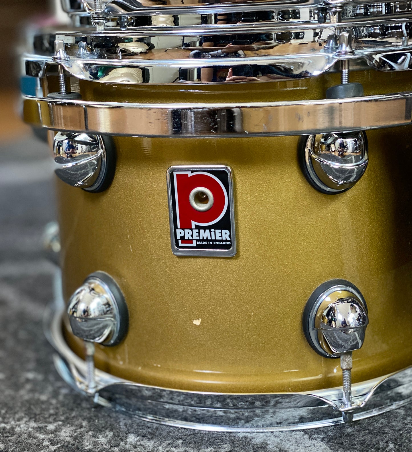 Premier Genista 10/12/14/22 Drum Kit Gold Lacquer - 1998