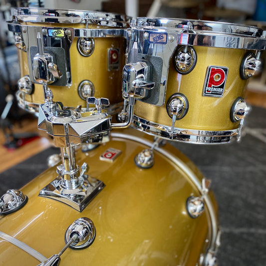 Premier Genista 10/12/14/22 Drum Kit Gold Lacquer - 1998