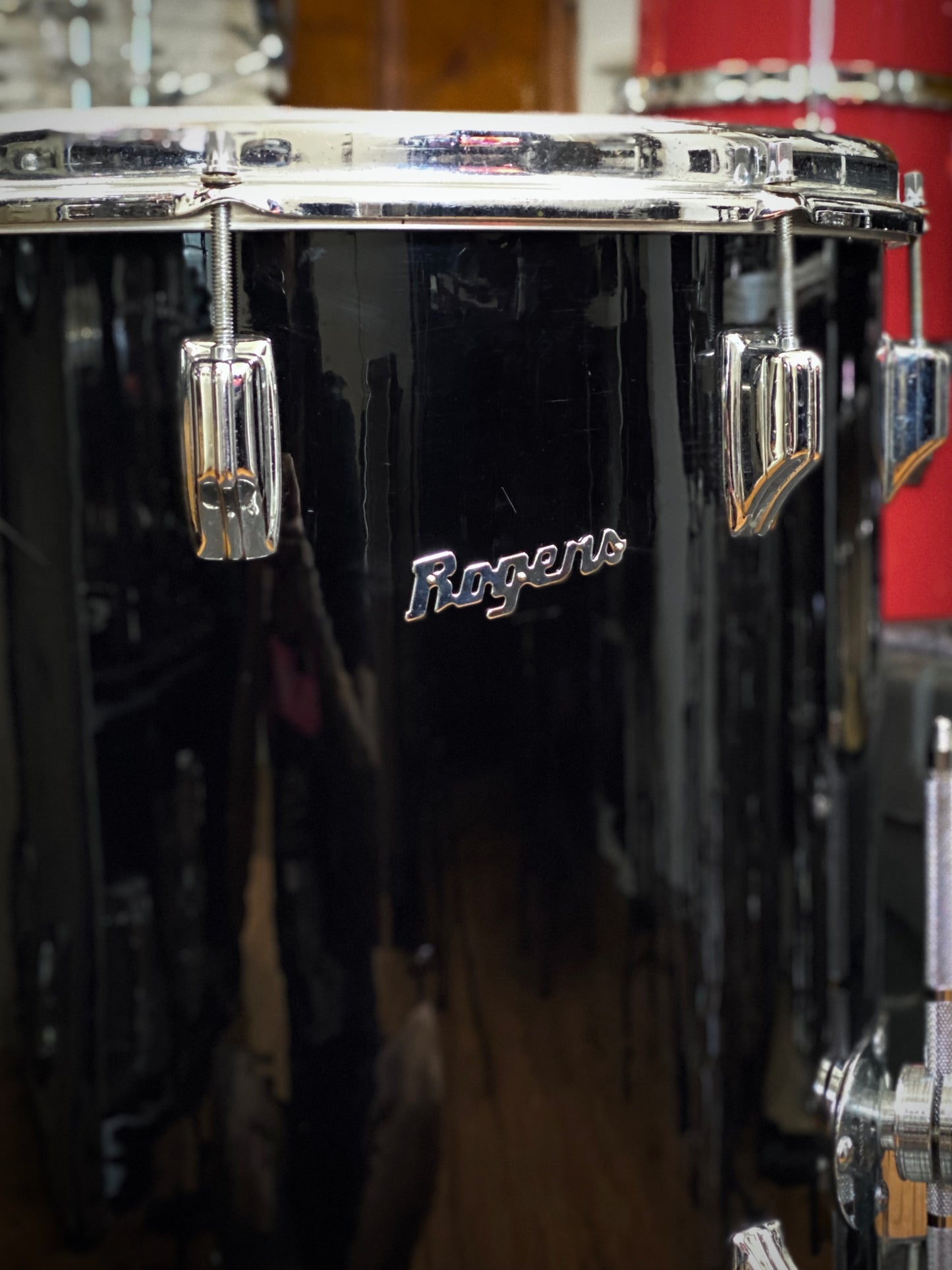 Rogers 16x16 Holiday Floor Tom - Black 1960s