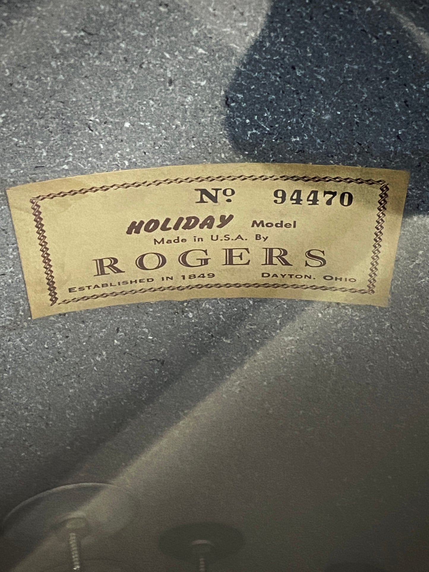Rogers 16x16 Holiday Floor Tom - Black 1960s