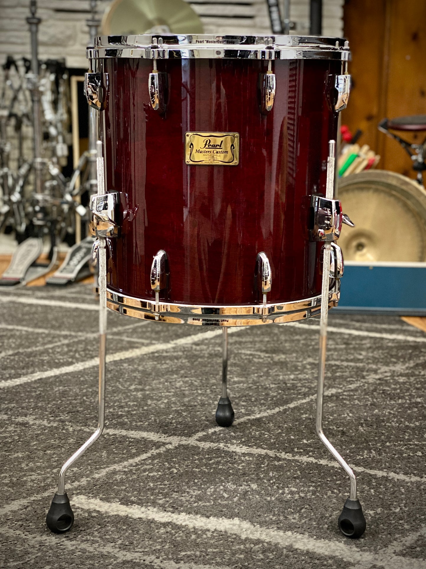 Pearl Masters Custom Maple Drum Kit – Wine Red (1990s)