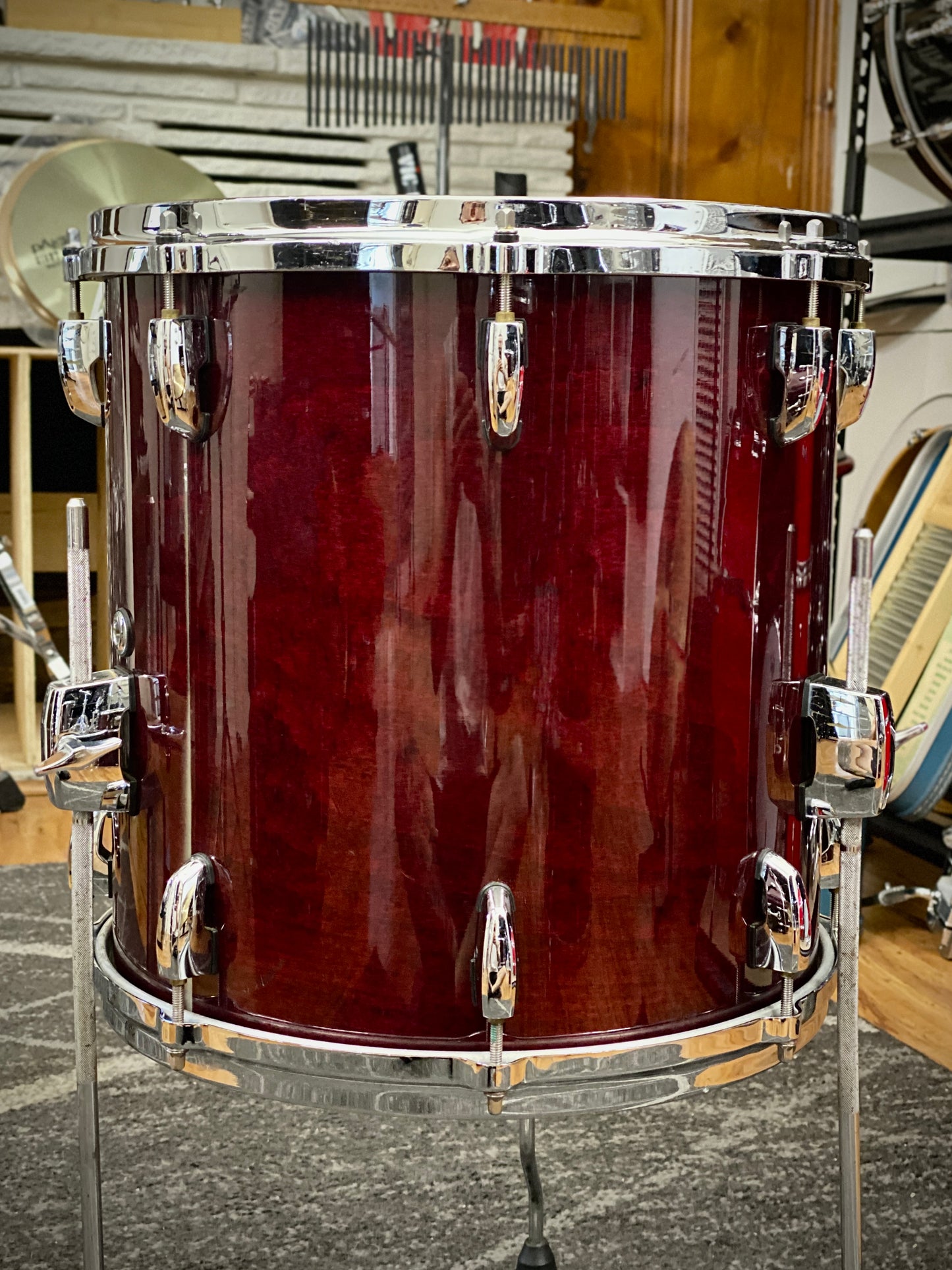 Pearl Masters Custom Maple Drum Kit – Wine Red (1990s)