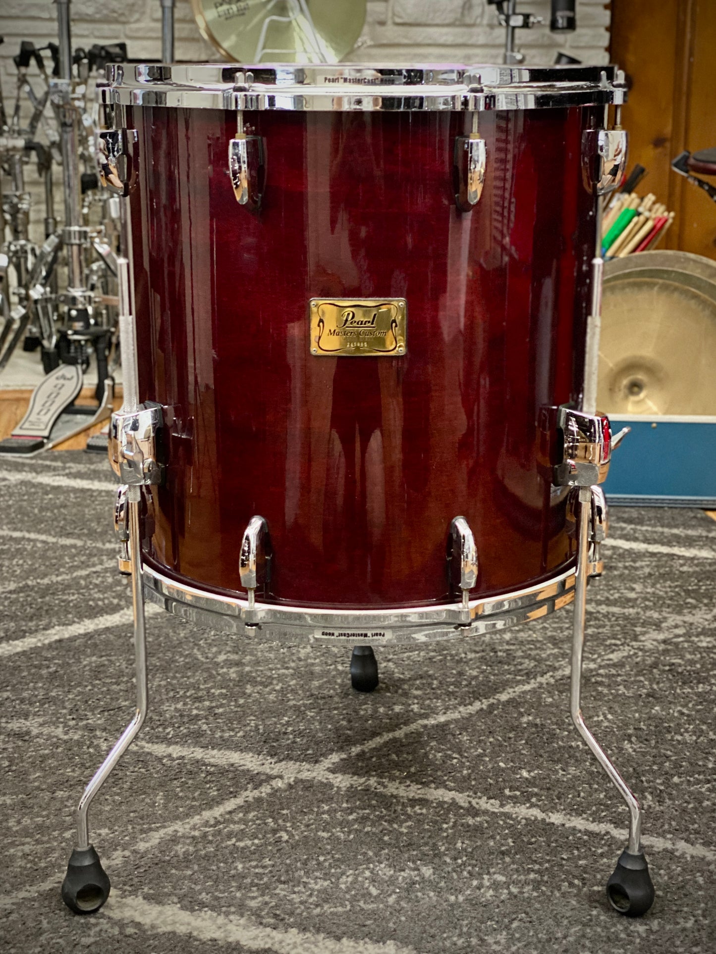 Pearl Masters Custom Maple Drum Kit – Wine Red (1990s)