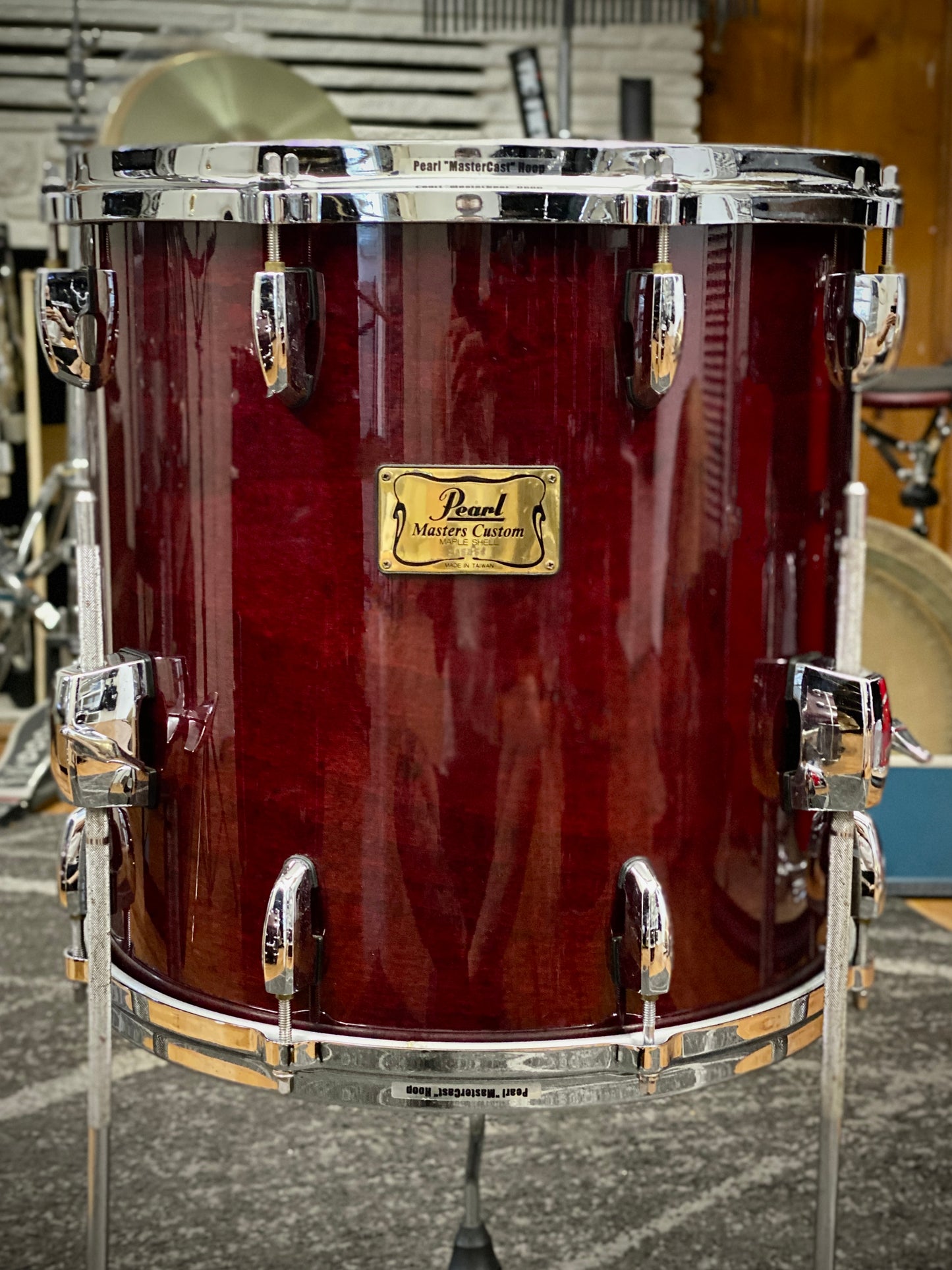 Pearl Masters Custom Maple Drum Kit – Wine Red (1990s)