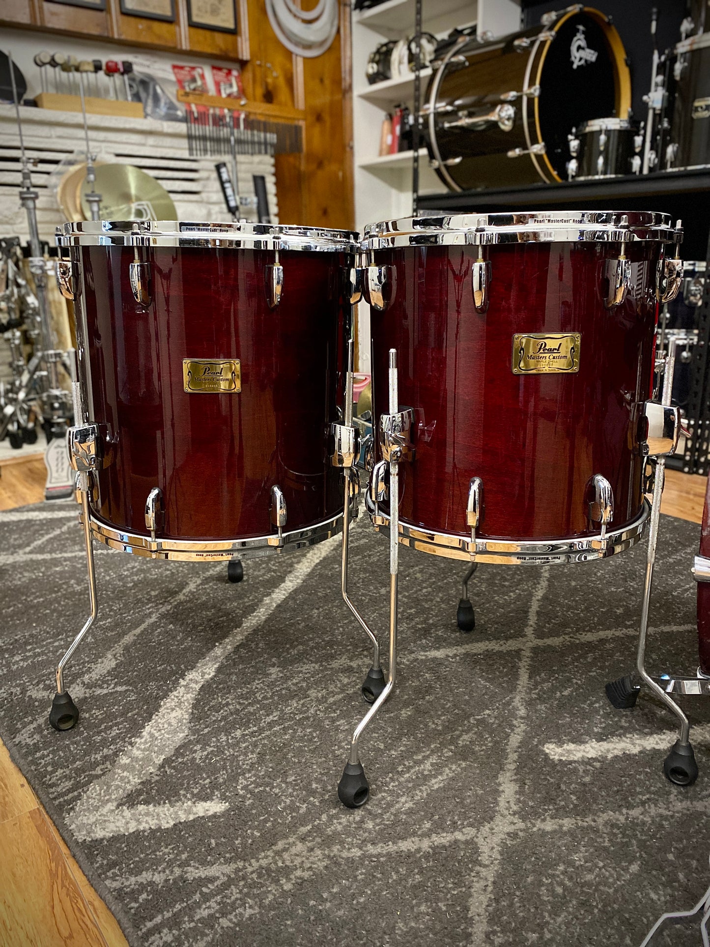 Pearl Masters Custom Maple Drum Kit – Wine Red (1990s)