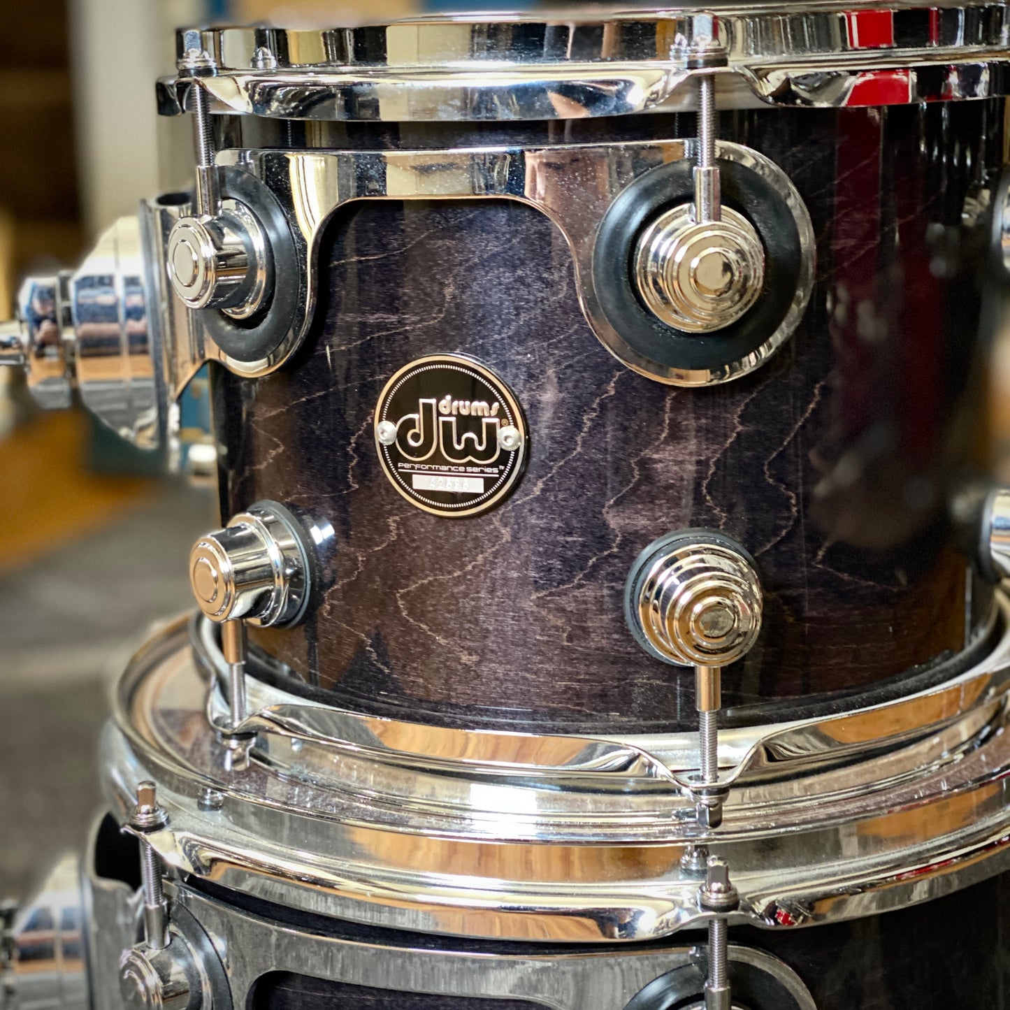 DW Performance Series 4-Piece Fusion Drum Set - Ebony Stain