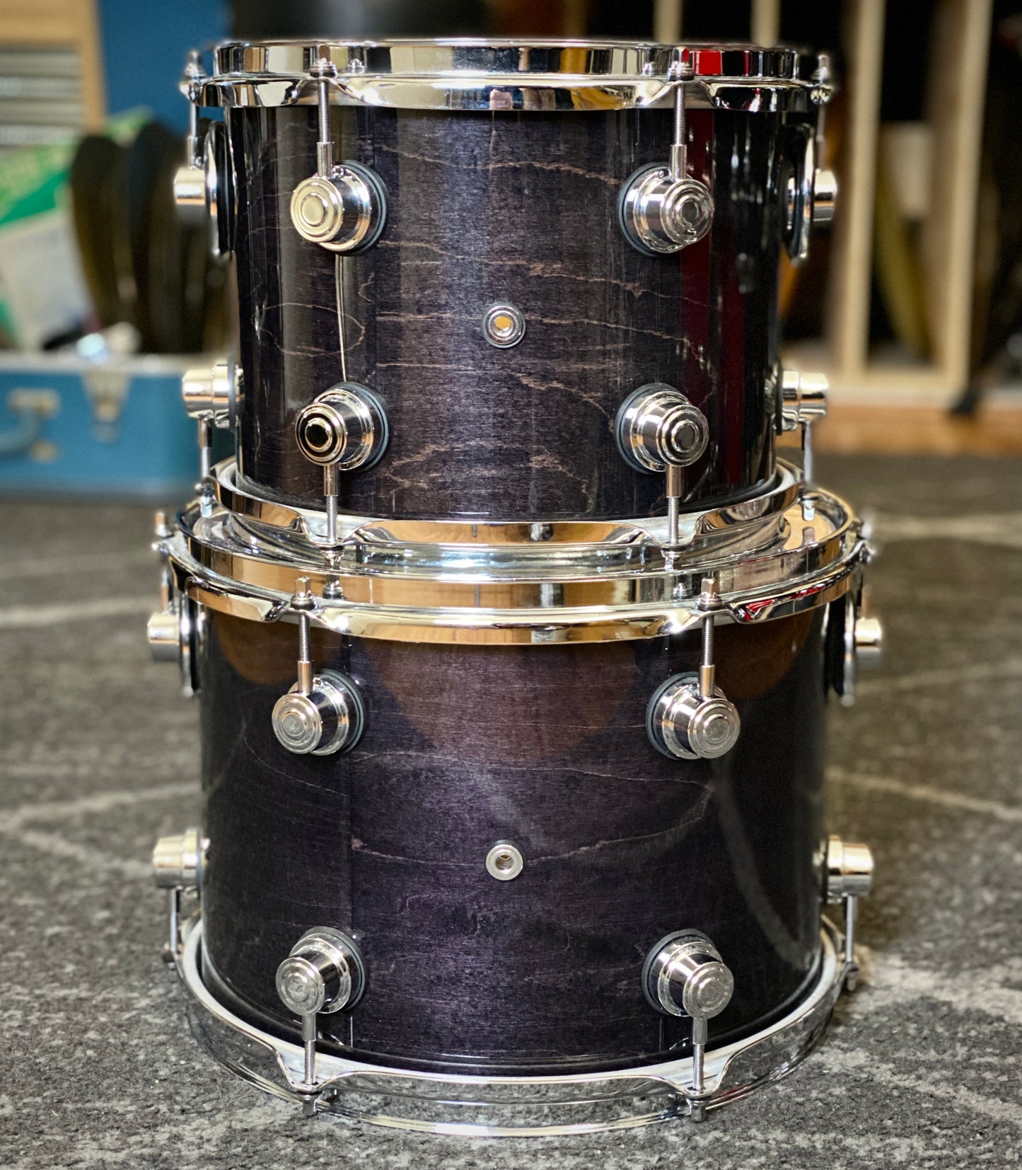 DW Performance Series 4-Piece Fusion Drum Set - Ebony Stain