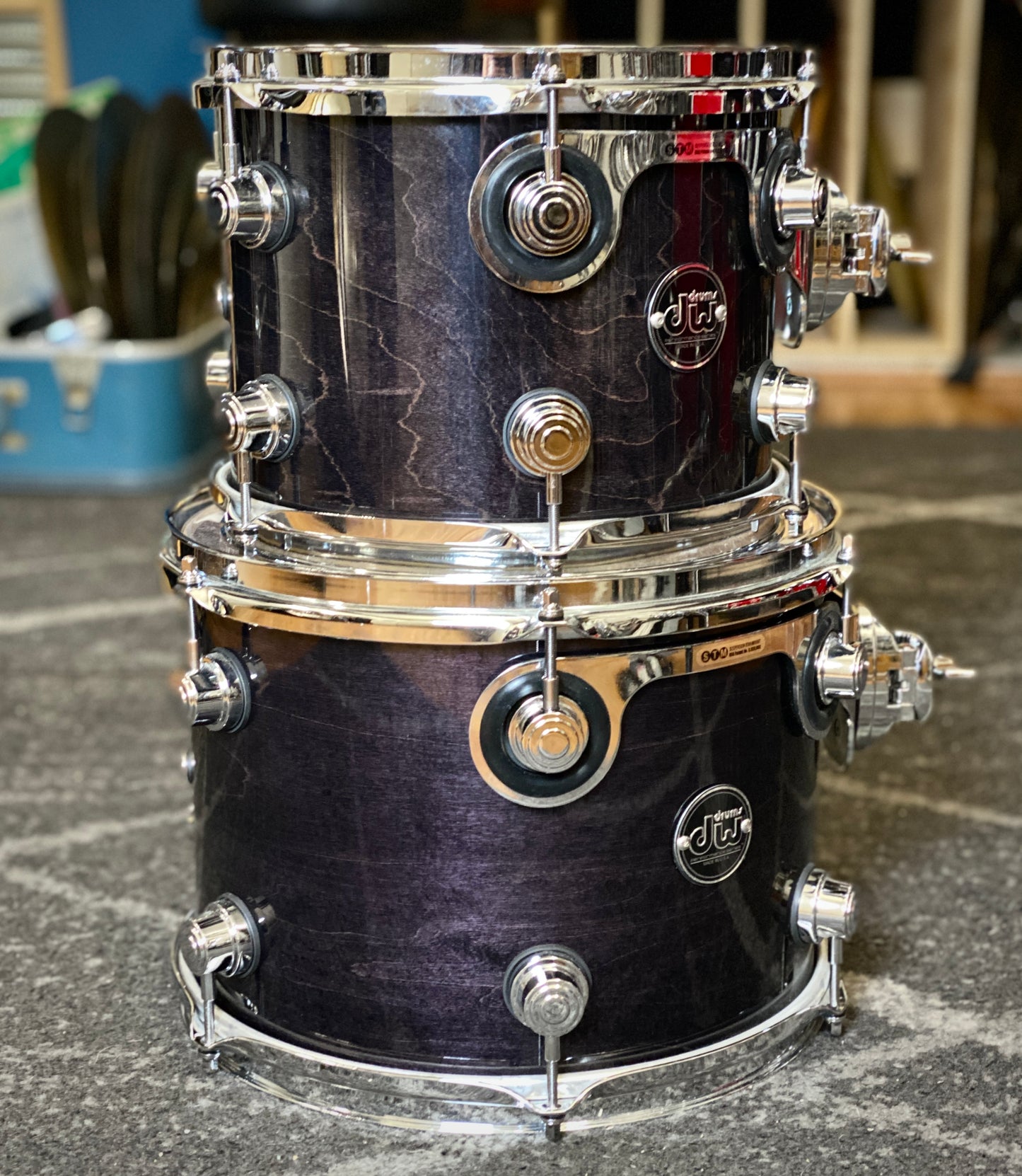 DW Performance Series 4-Piece Fusion Drum Set - Ebony Stain
