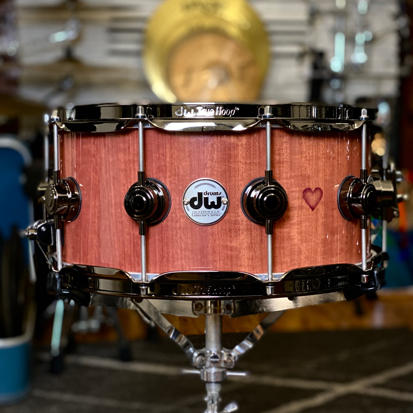 DW Collector’s Series 6.5x14 Purpleheart Wood Snare Drum - Natural