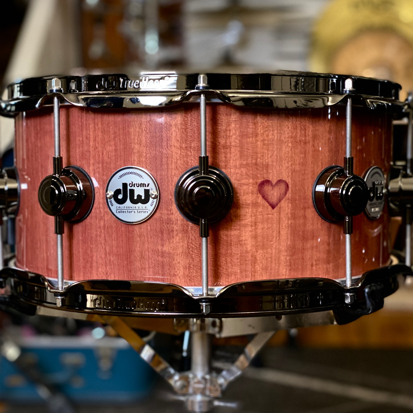 DW Collector’s Series 6.5x14 Purpleheart Wood Snare Drum - Natural