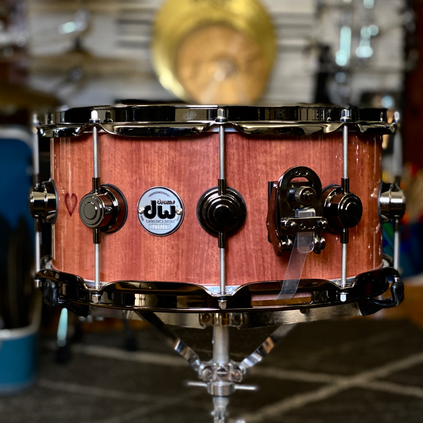 DW Collector’s Series 6.5x14 Purpleheart Wood Snare Drum - Natural