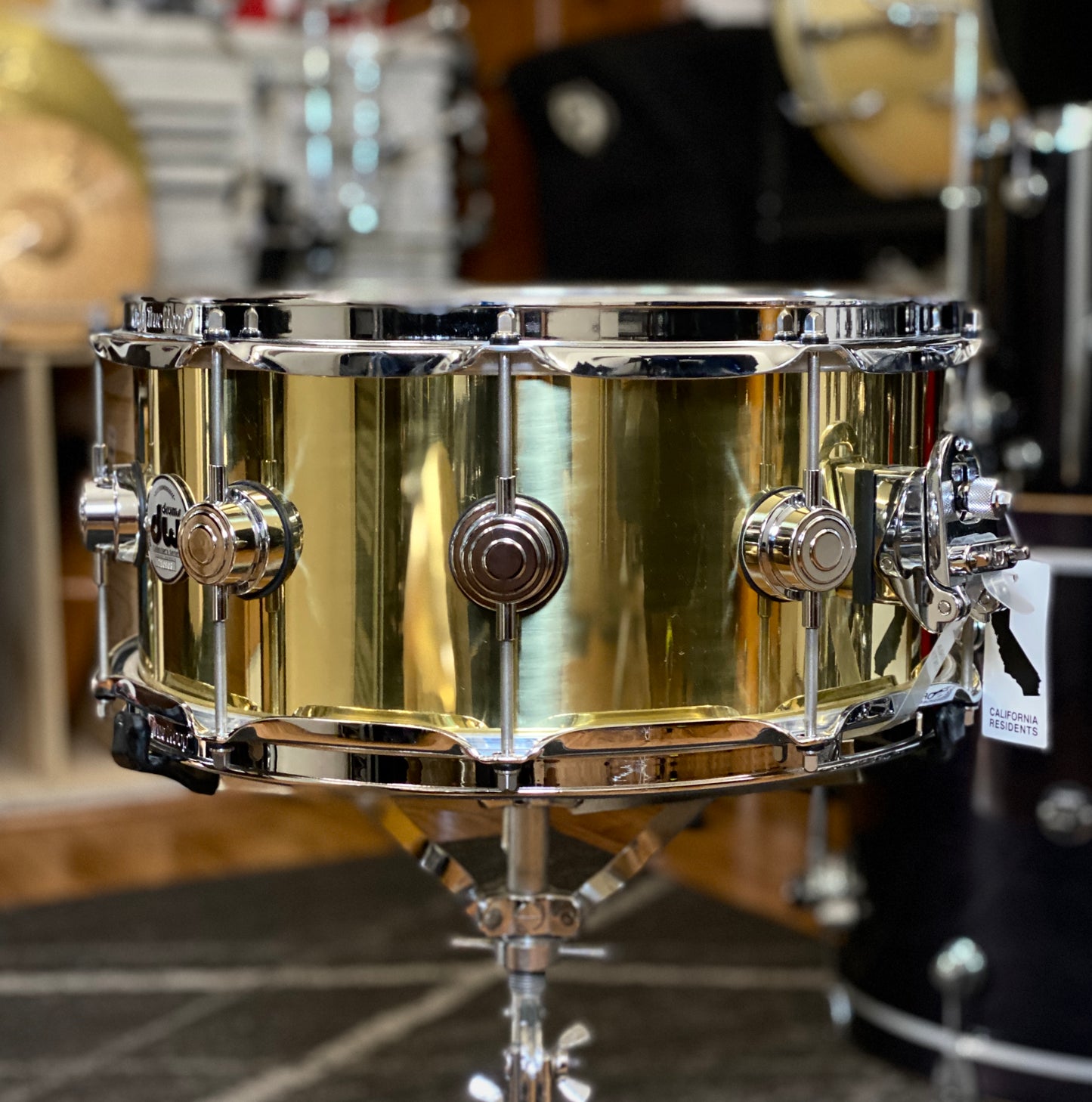 DW Collector’s Series 6.5x14 Polished Brass Snare Drum