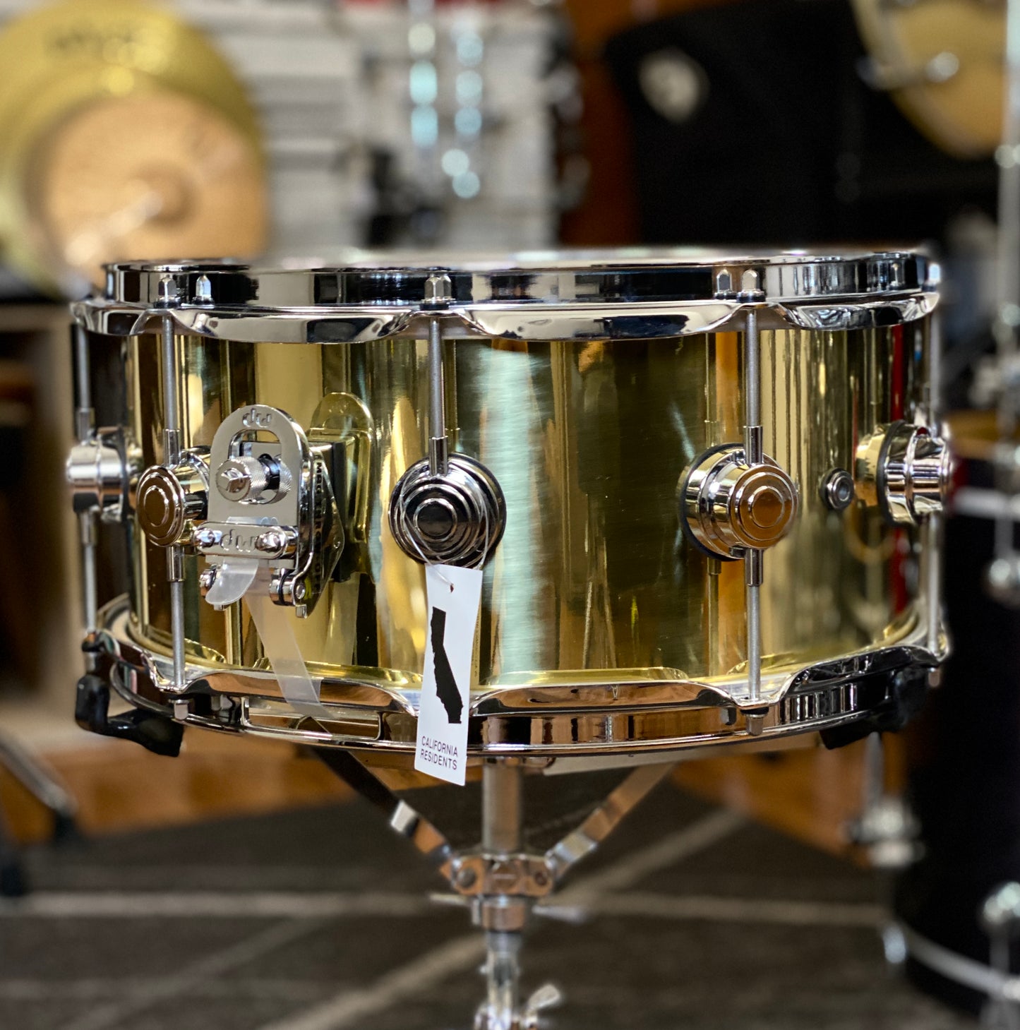 DW Collector’s Series 6.5x14 Polished Brass Snare Drum