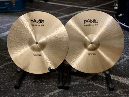 Paiste 15” Formula 602 Hi Hat Cymbals