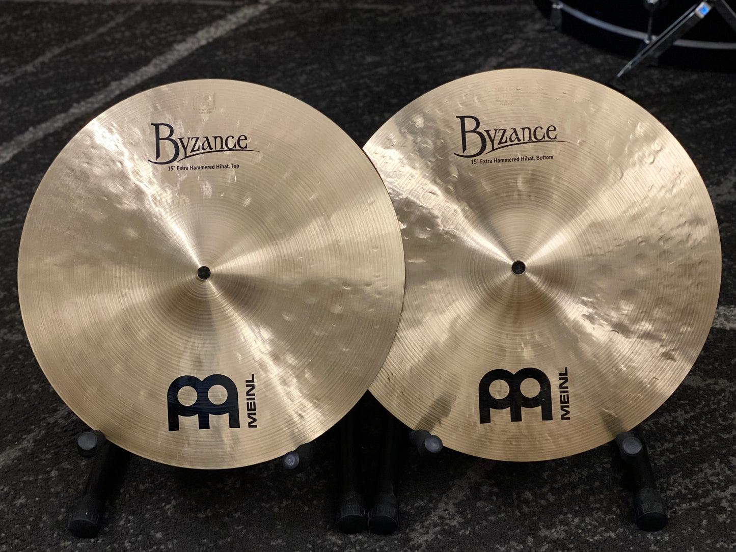 Meinl 15” Byzance Extra Hammered Hi-Hat Cymbals