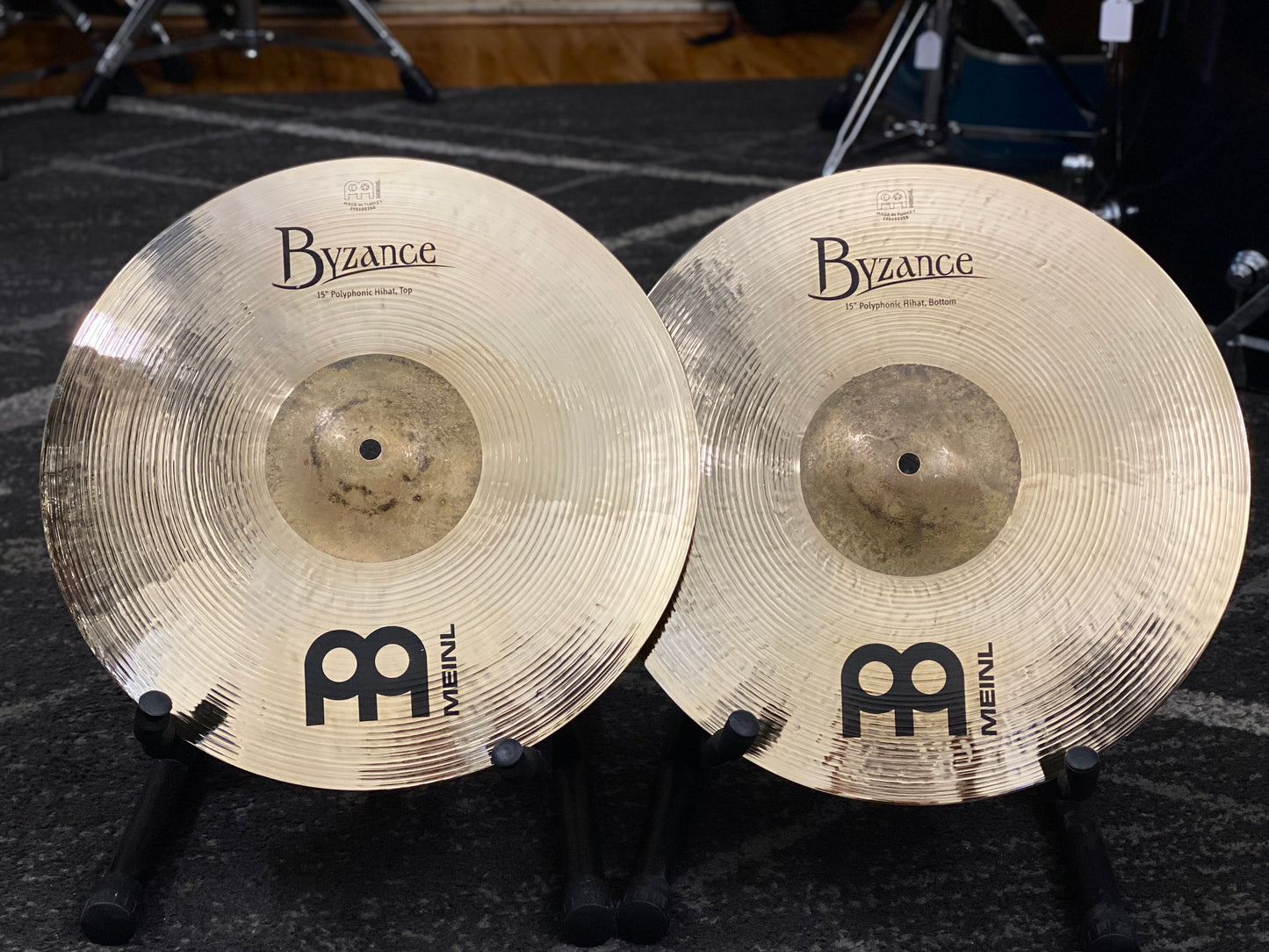 Meinl 15” Byzance Polyphonic Hi-Hat Cymbals - Brilliant