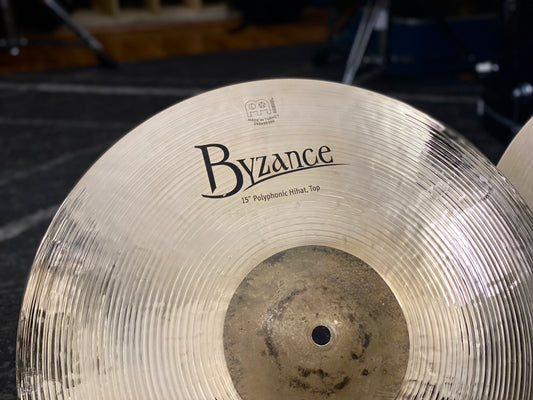 Meinl 15” Byzance Polyphonic Hi-Hat Cymbals - Brilliant