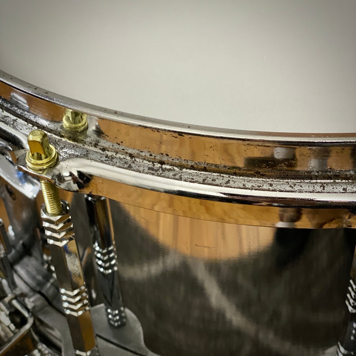 Pearl 5x14 Free Floating Steel Snare Drum – 1st Gen 1980s