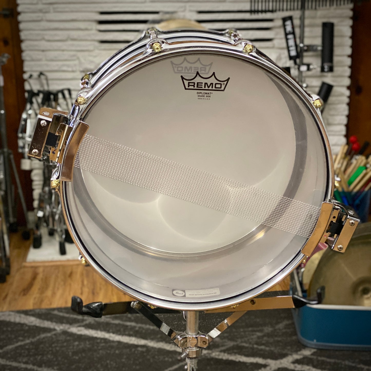 Pearl 5x14 Free Floating Steel Snare Drum – 1st Gen 1980s