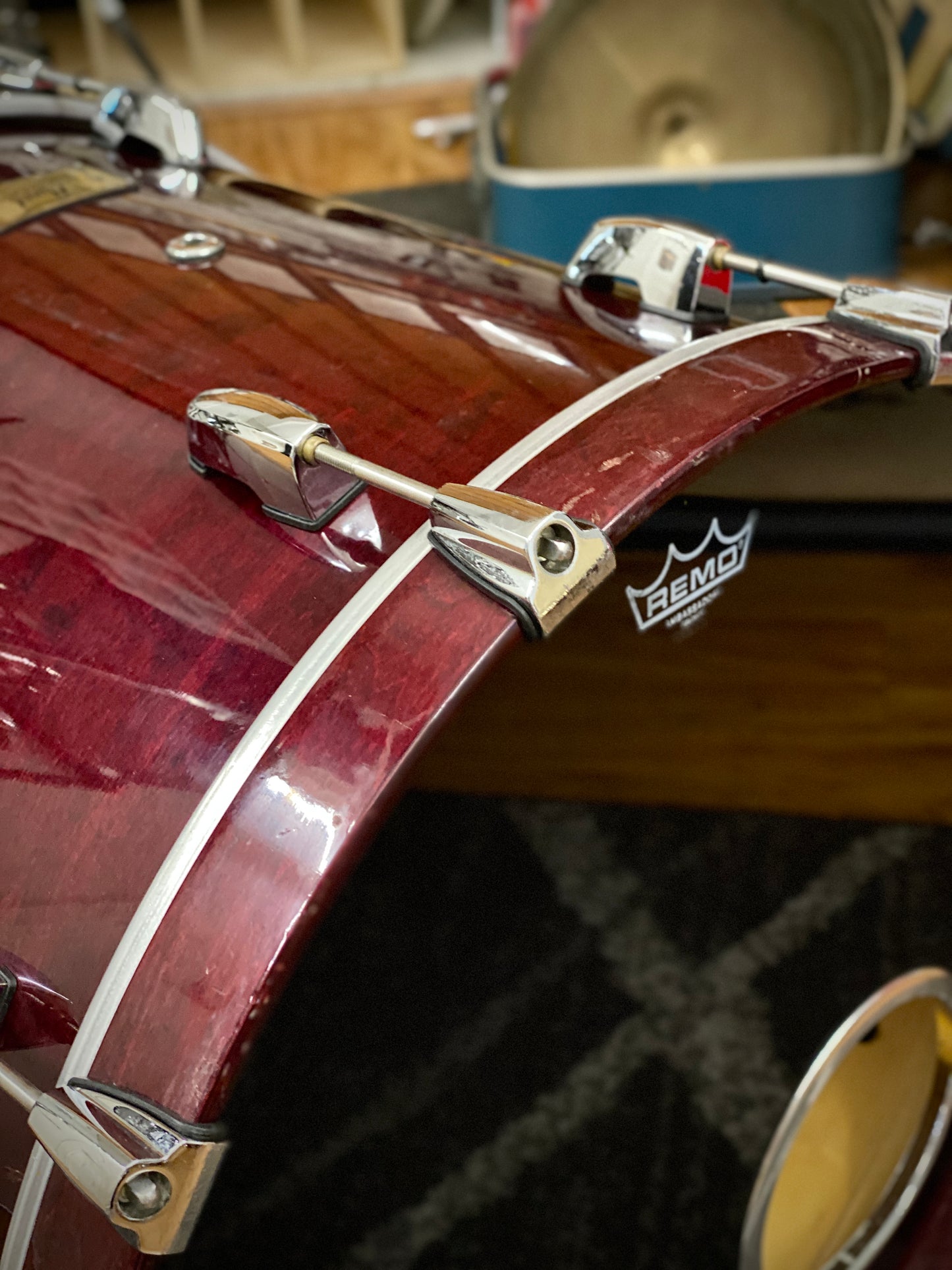 Pearl Masters Custom Maple Drum Kit – Wine Red (1990s)