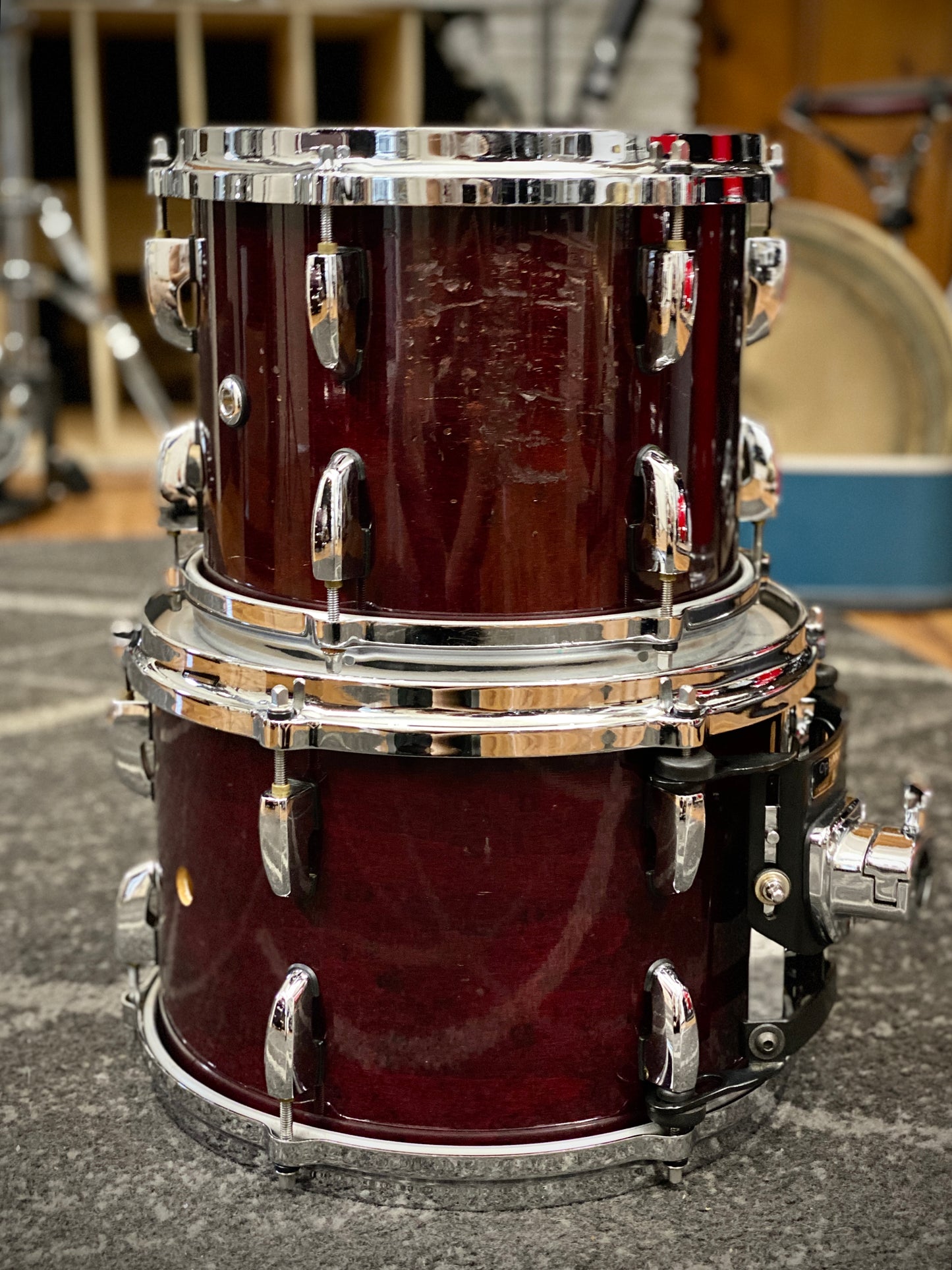Pearl Masters Custom Maple Drum Kit – Wine Red (1990s)