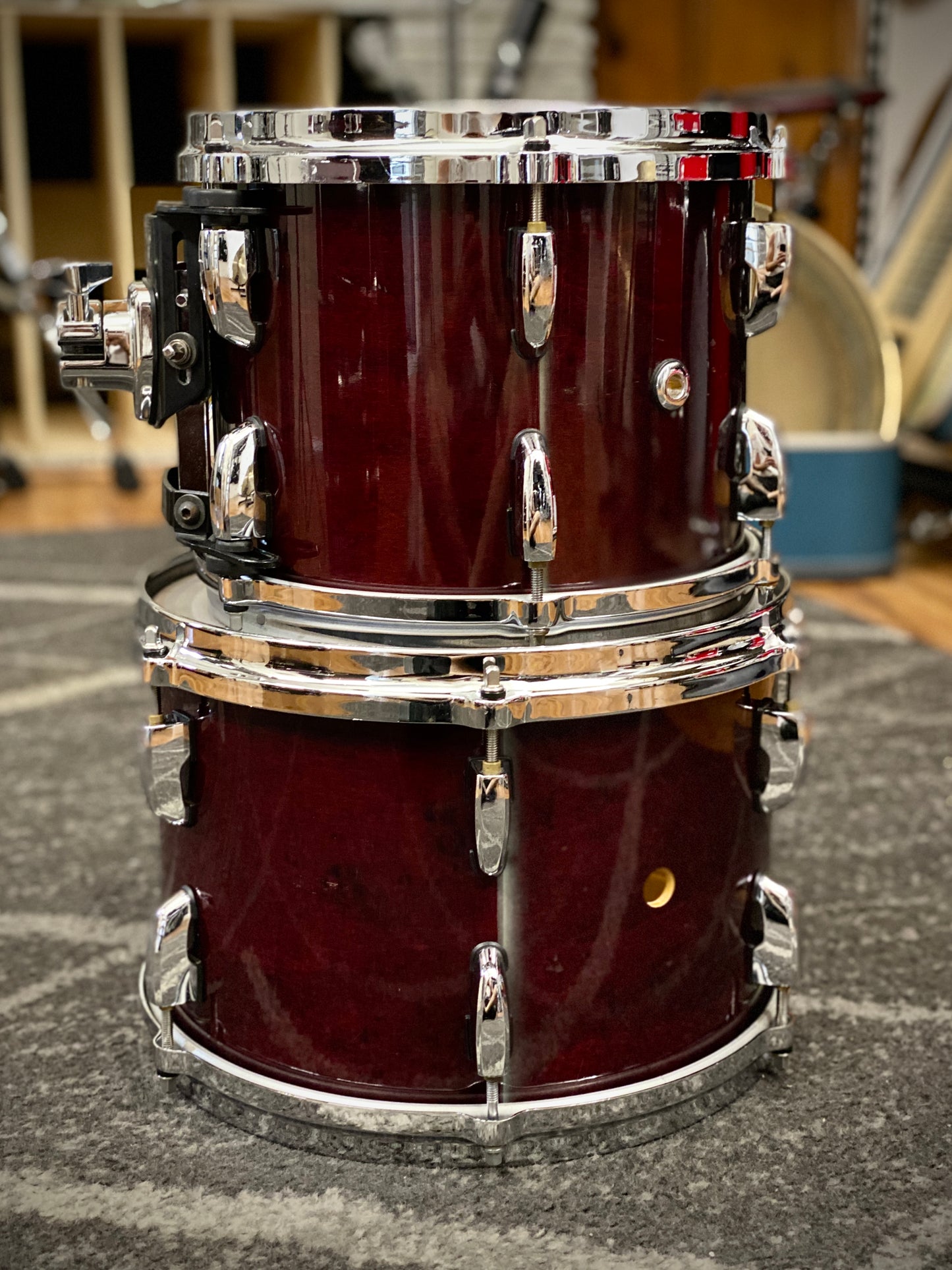 Pearl Masters Custom Maple Drum Kit – Wine Red (1990s)