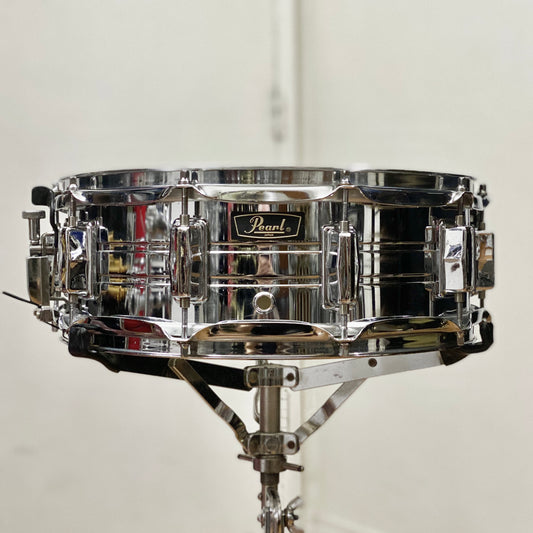 Pearl 5x14 Chrome Over Steel Snare Drum 1970s