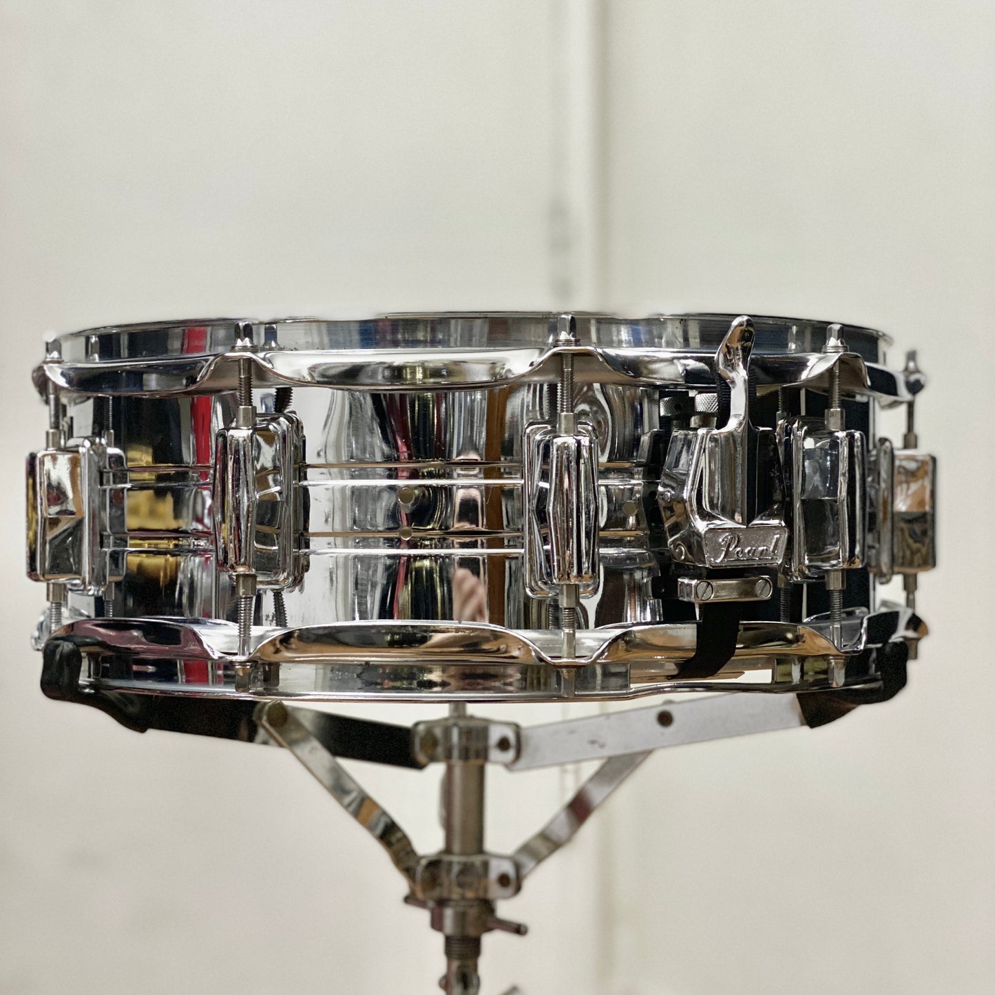 Pearl 5x14 Chrome Over Steel Snare Drum 1970s