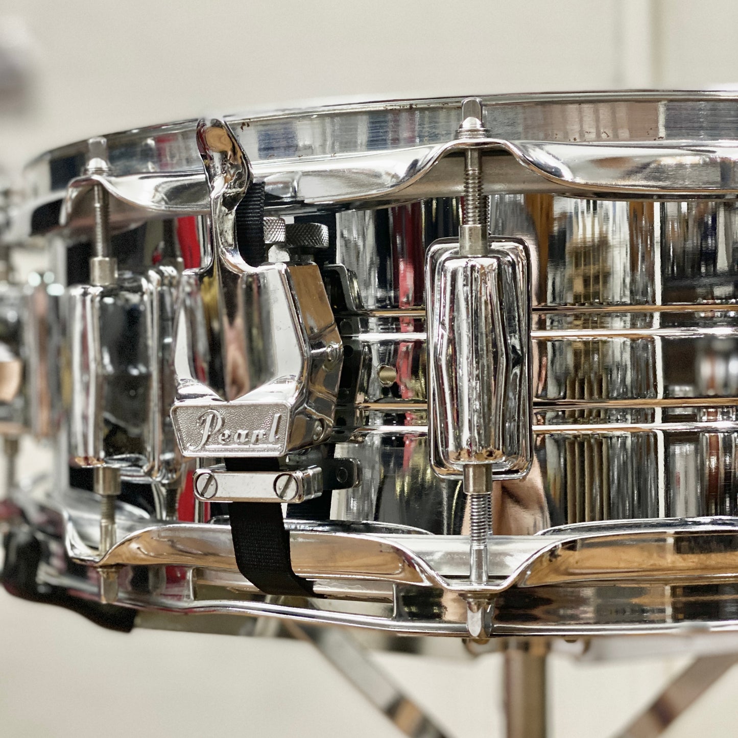 Pearl 5x14 Chrome Over Steel Snare Drum 1970s